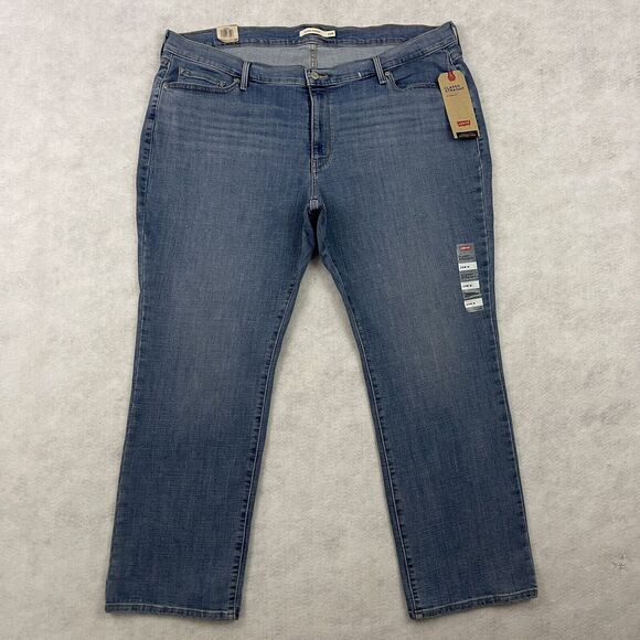 Levi's Classic Straight Jeans Womens Size 24W Blue Mid Rise Denim MSRP $69.50 - Picture 3 of 16